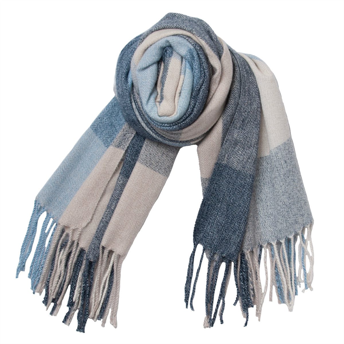 859441 Skjerf, Multiprintet skjerf -blå