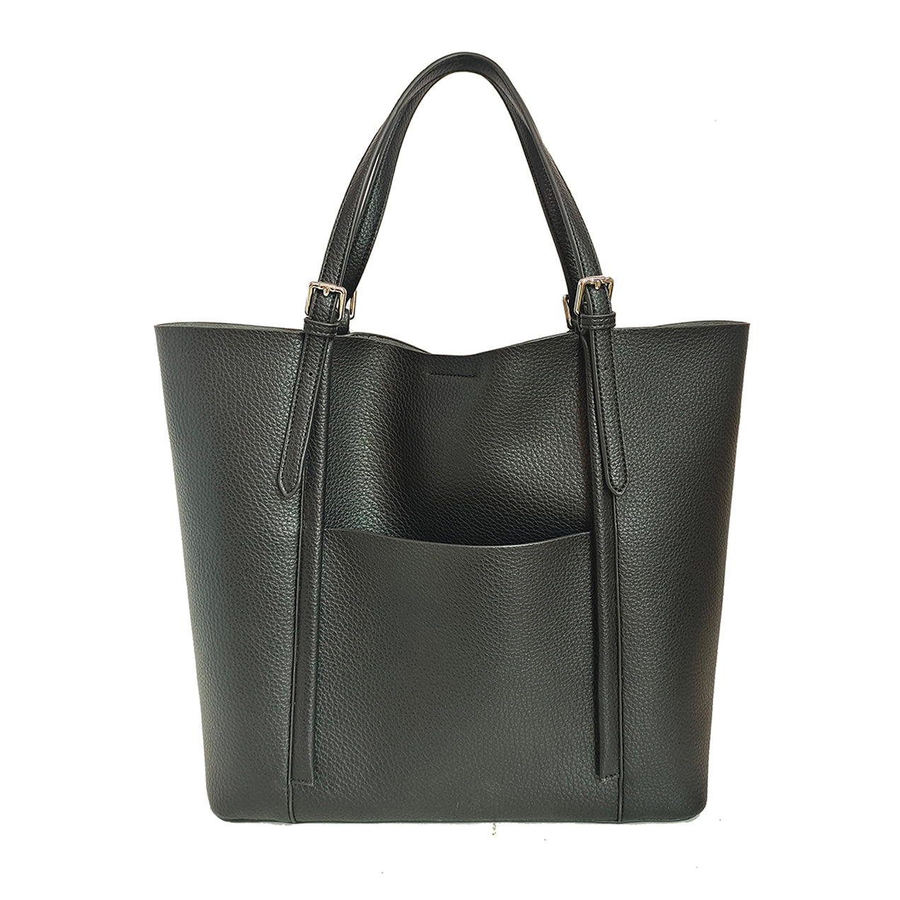 860601 Vesker, HILDE Shopper med spenner - svart