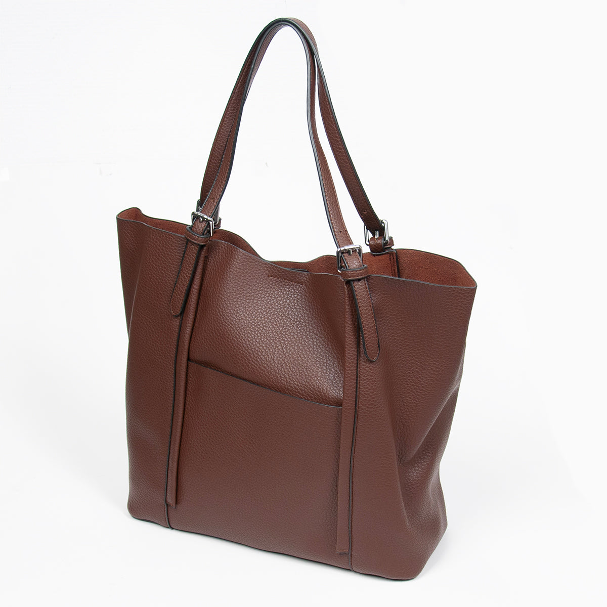 860611 Vesker, HILDE Shopper med spenner - brun