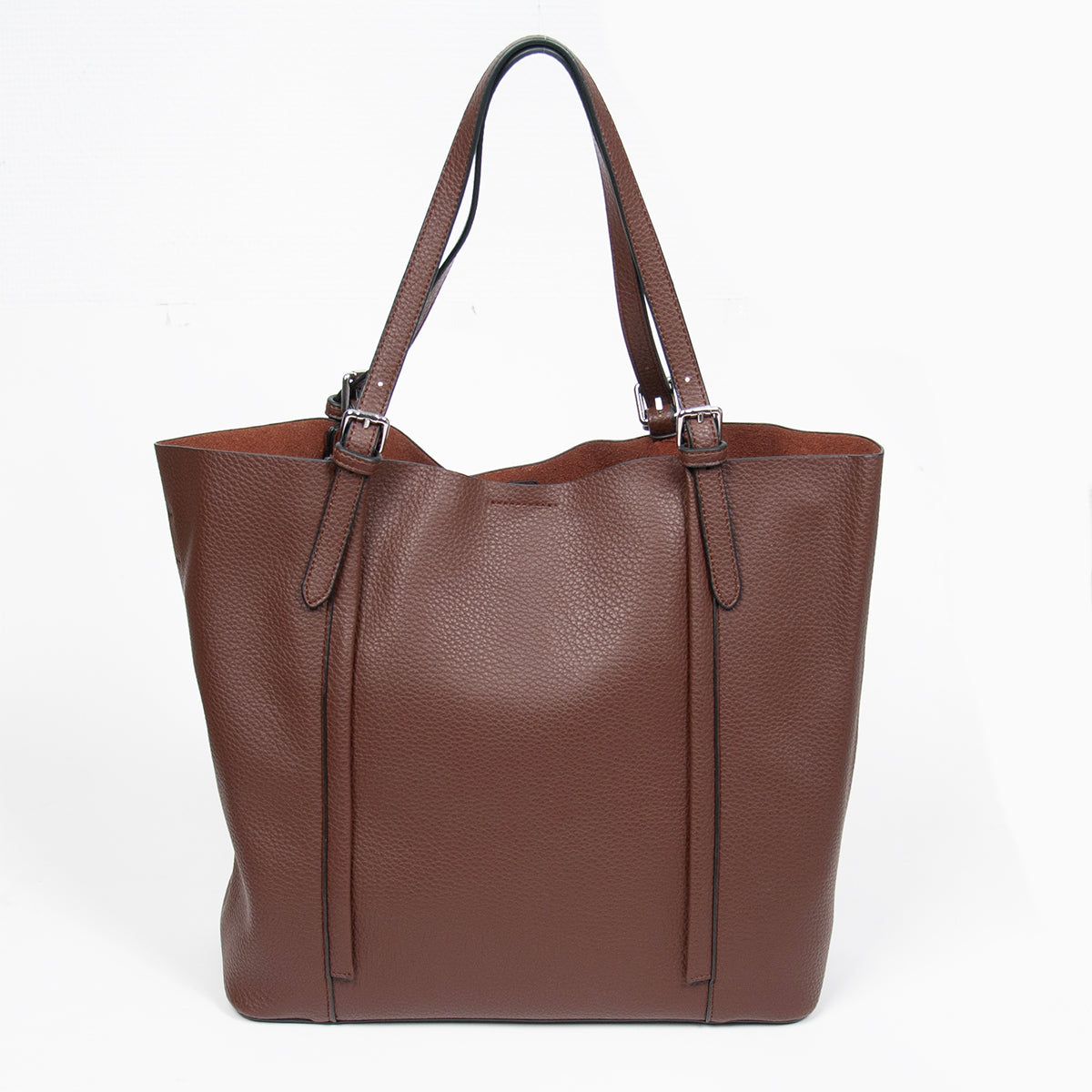 860611 Vesker, HILDE Shopper med spenner - brun