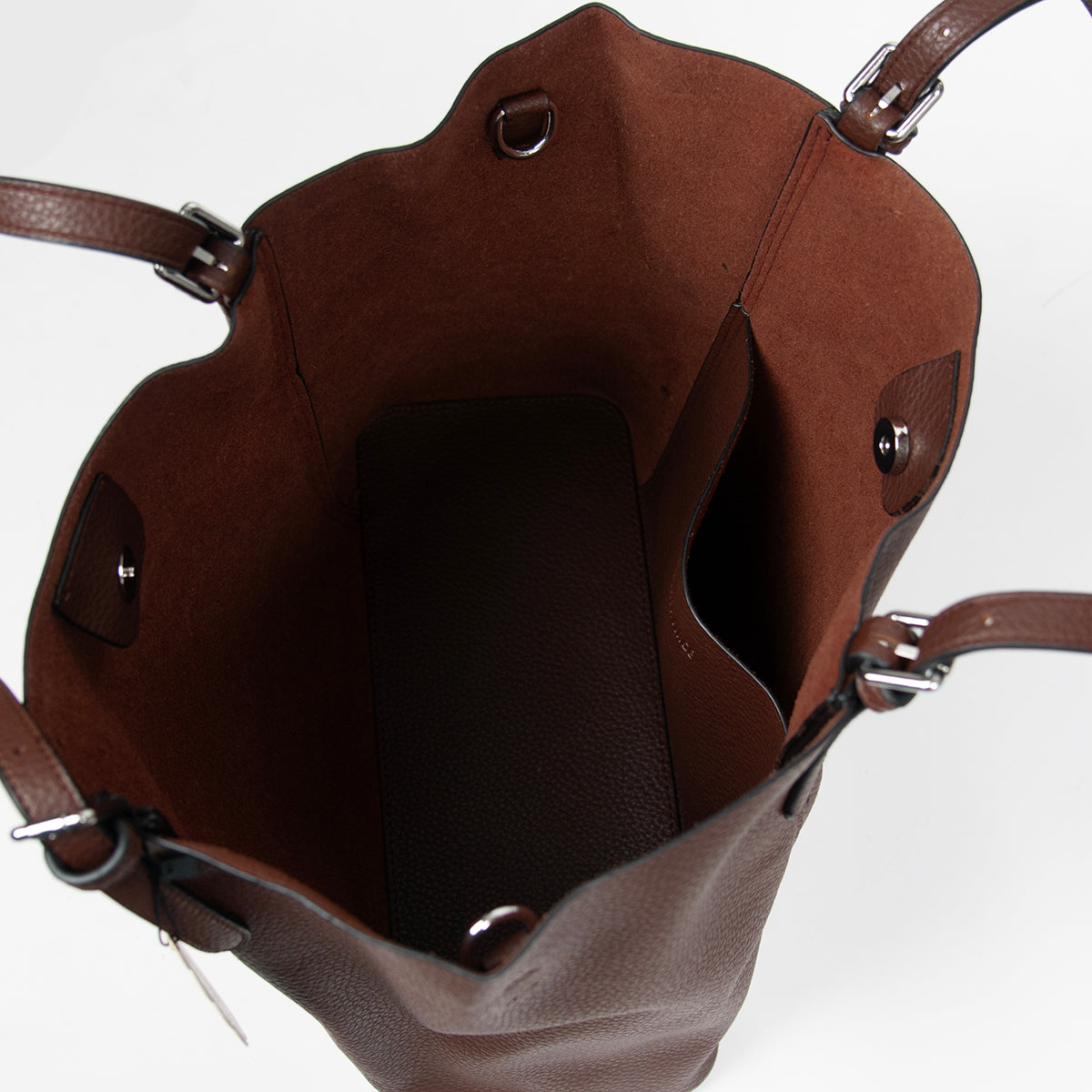 860611 Vesker, HILDE Shopper med spenner - brun