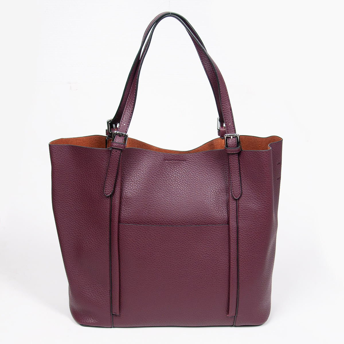 860621 Vesker, HILDE Shopper med spenner - burgunder