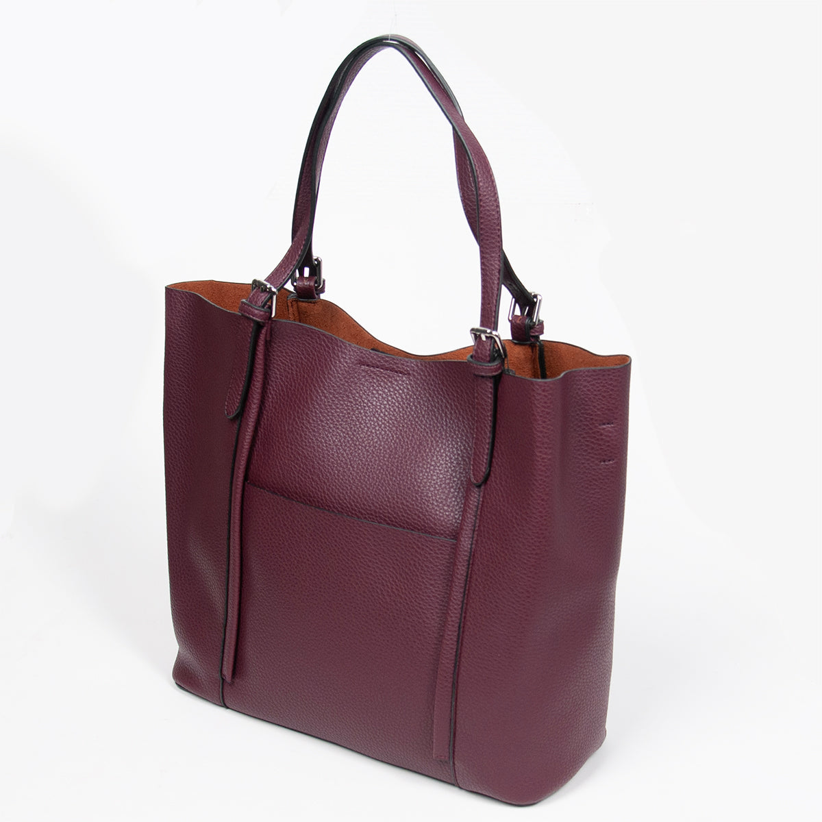 860621 Vesker, HILDE Shopper med spenner - burgunder