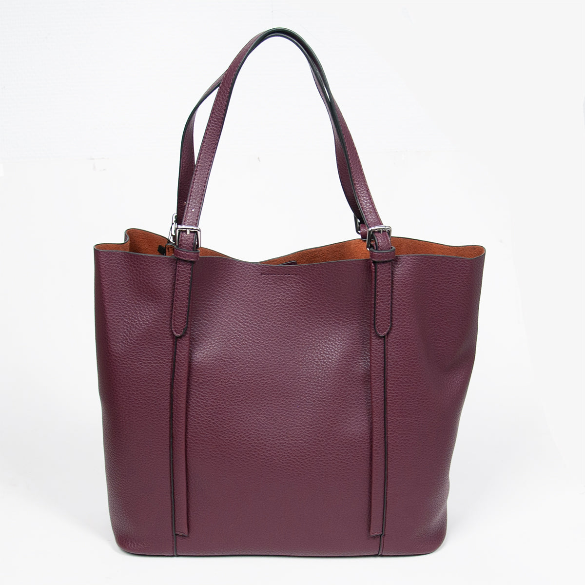 860621 Vesker, HILDE Shopper med spenner - burgunder