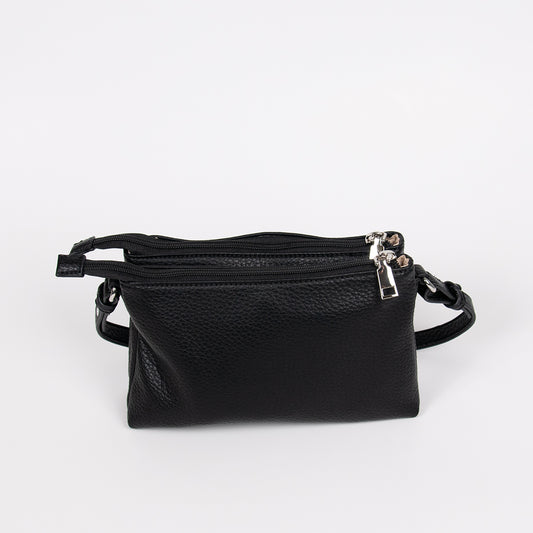 860801 Vesker, HARPER dobbel clutch - svart