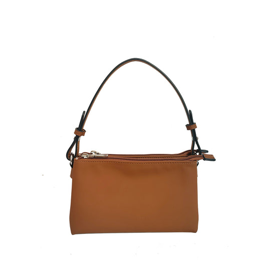 860815 Vesker, HARPER dobbel clutch - cognac