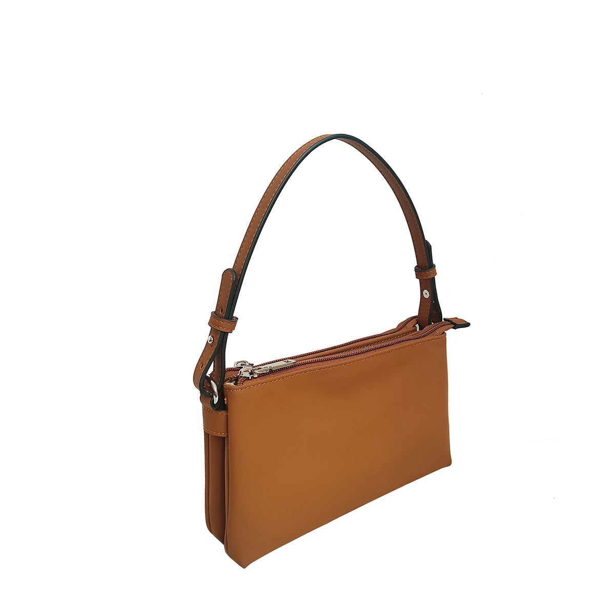 860815 Vesker, HARPER dobbel clutch - cognac