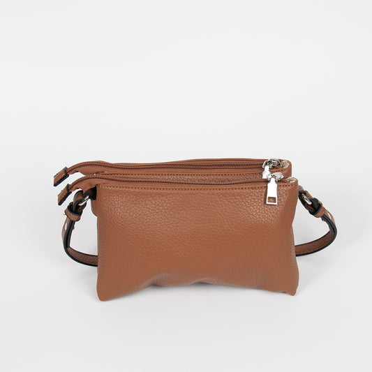 860815 Vesker, HARPER dobbel clutch - cognac