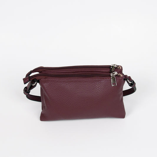 860821 Vesker, HARPER dobbel clutch - burgunder