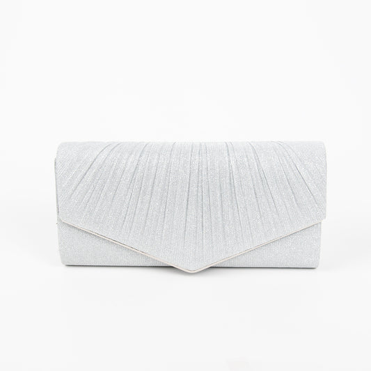 861386 Vesker, PARTY glitter clutch - sølv