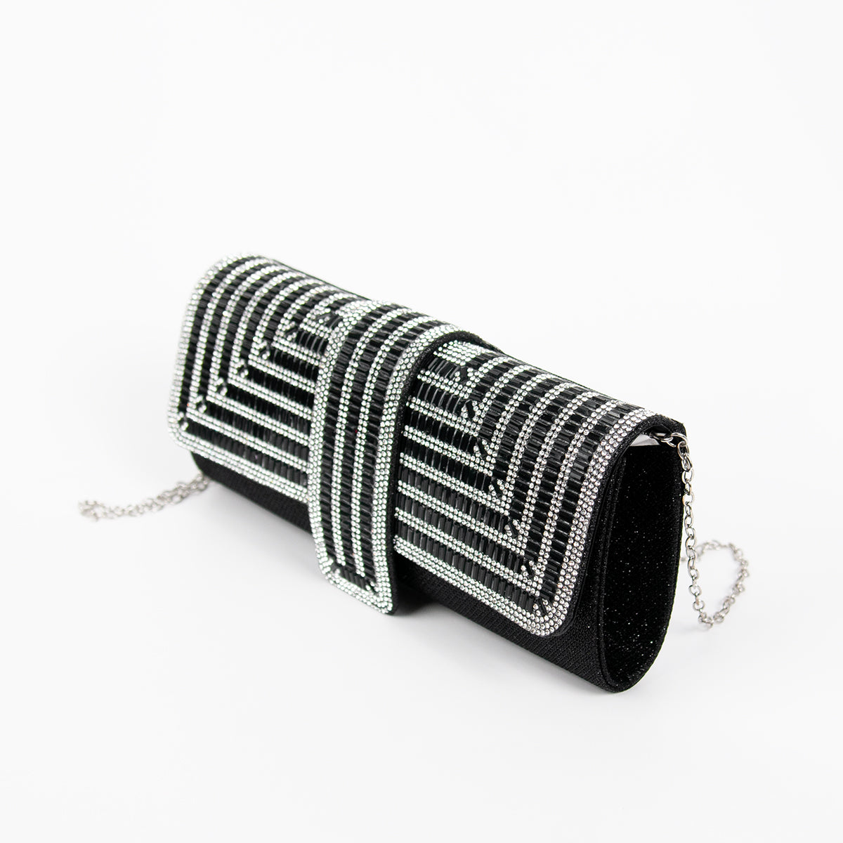 861601 Vesker, PARTY bag svart med sølv - svart