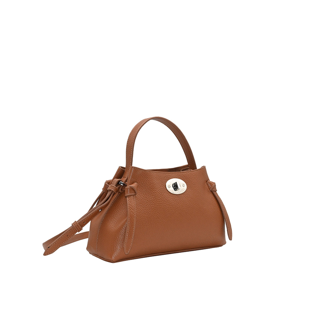 862315 Vesker, HERMINE clutch med deco buckle - cognac