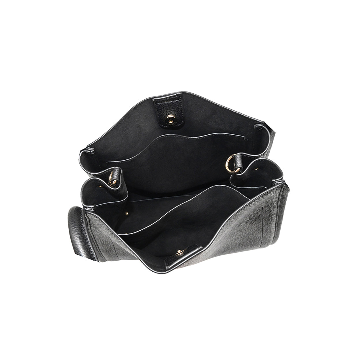 862501 Vesker, HELLE Stor shopper semsket look - svart