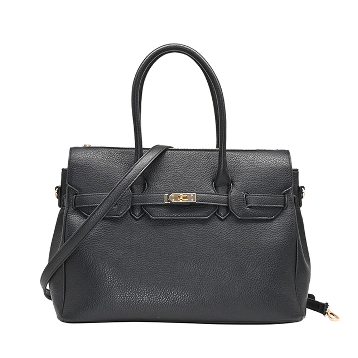 862601 Vesker, HAMPTON Shopper med frontspenne - svart