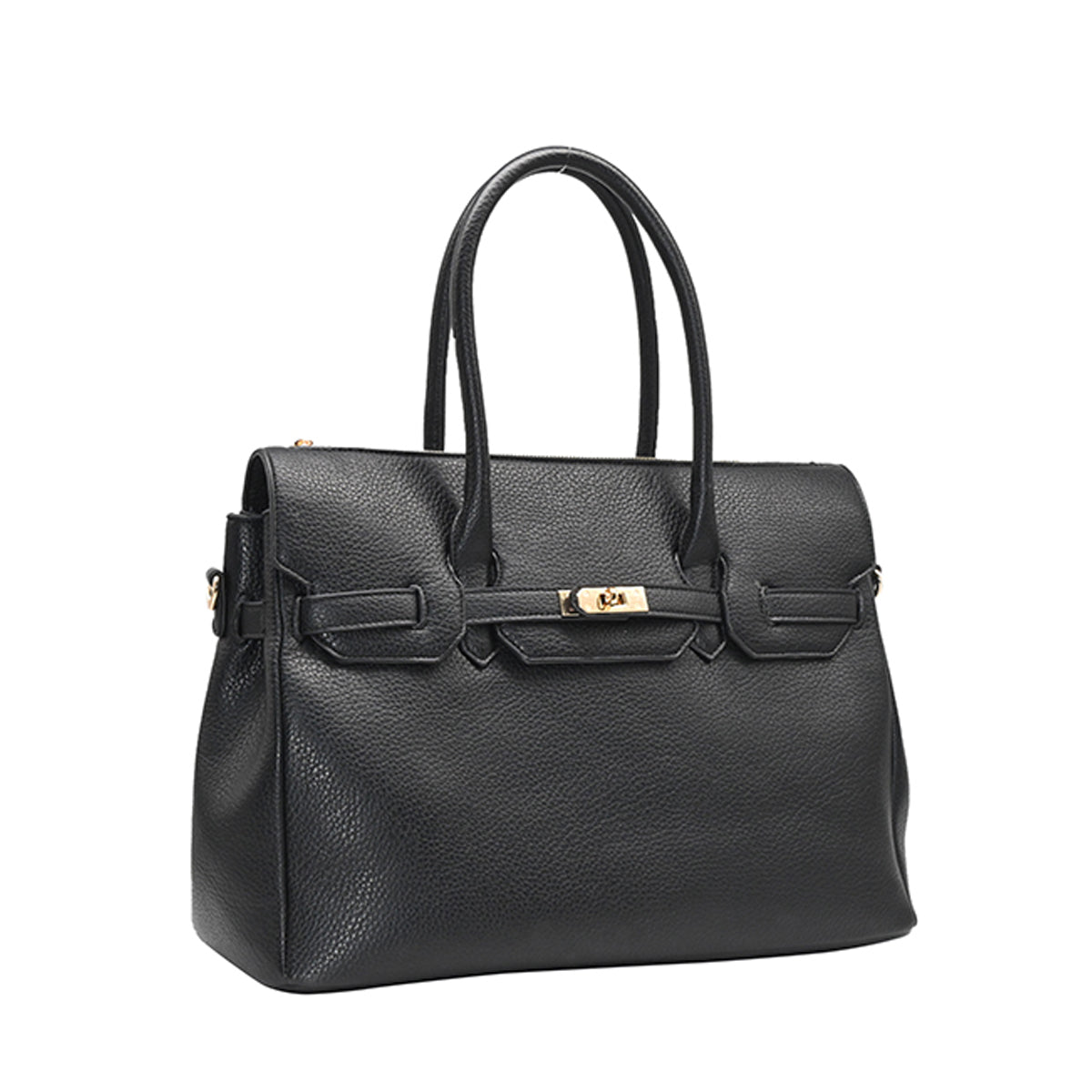 862601 Vesker, HAMPTON Shopper med frontspenne - svart