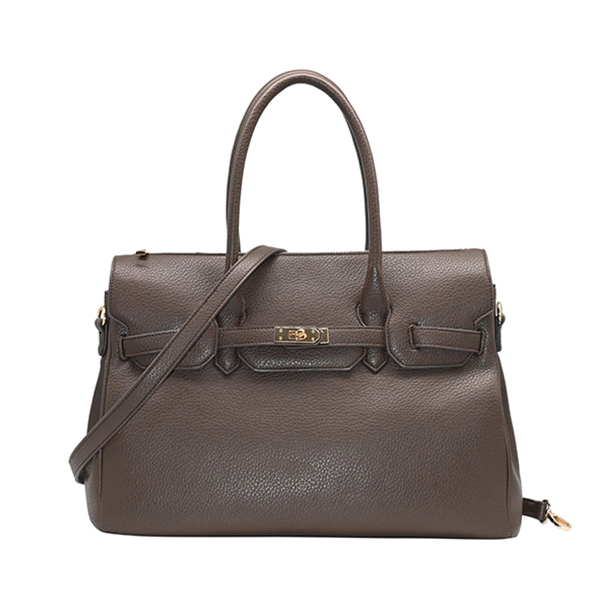 862611 Vesker, HAMPTON Shopper med frontspenne - brun