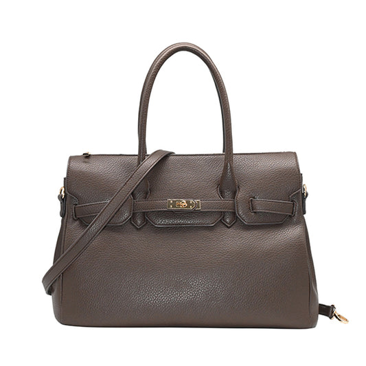 862611 Vesker, HAMPTON Shopper med frontspenne - brun