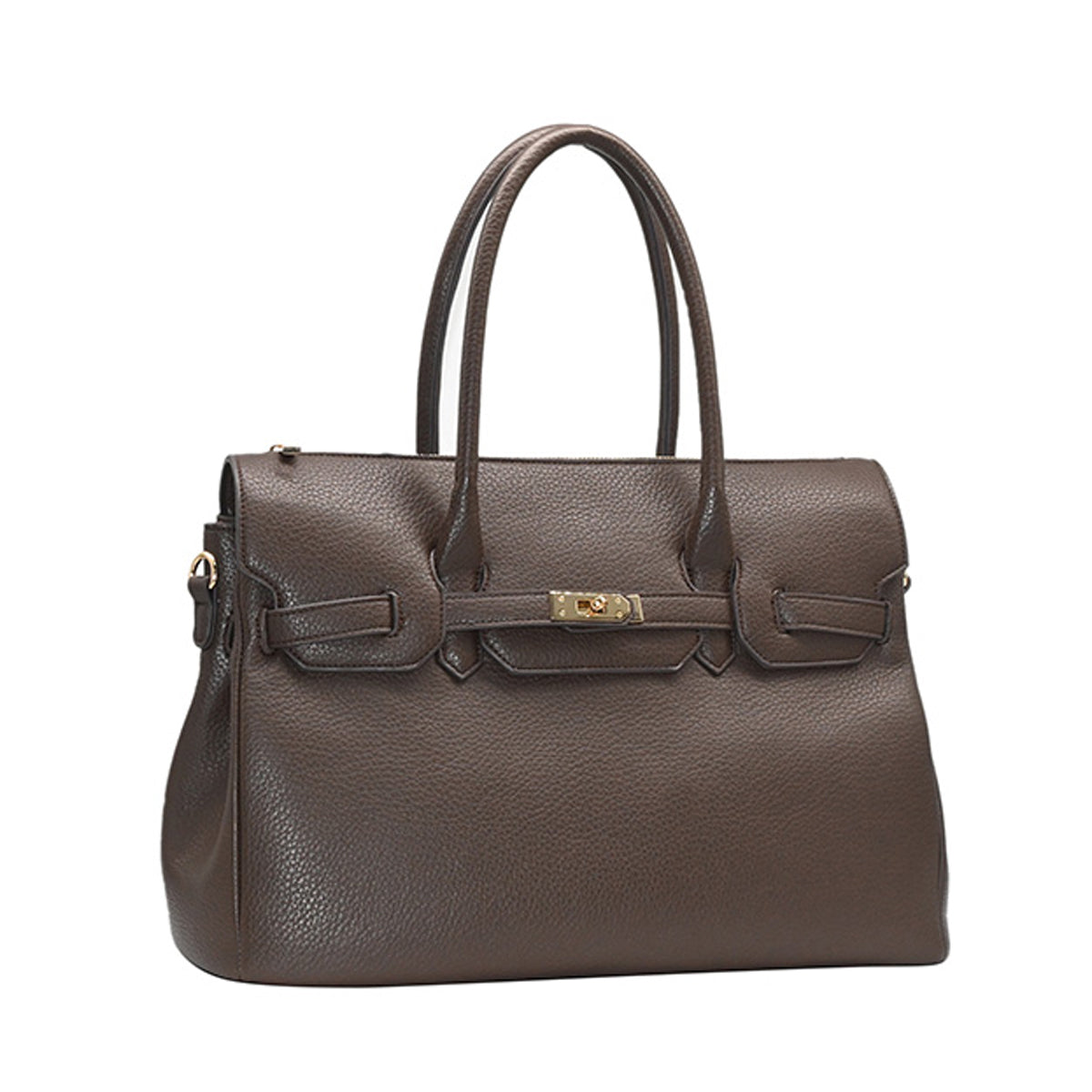 862611 Vesker, HAMPTON Shopper med frontspenne - brun