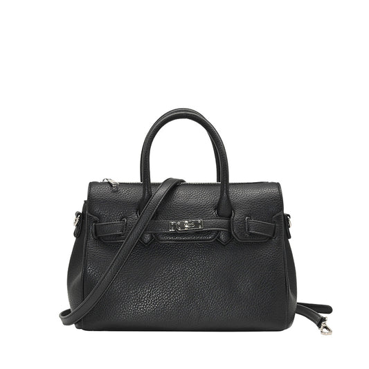 862701 Vesker, HAVANNA Liten shopper med frontspenne - svart