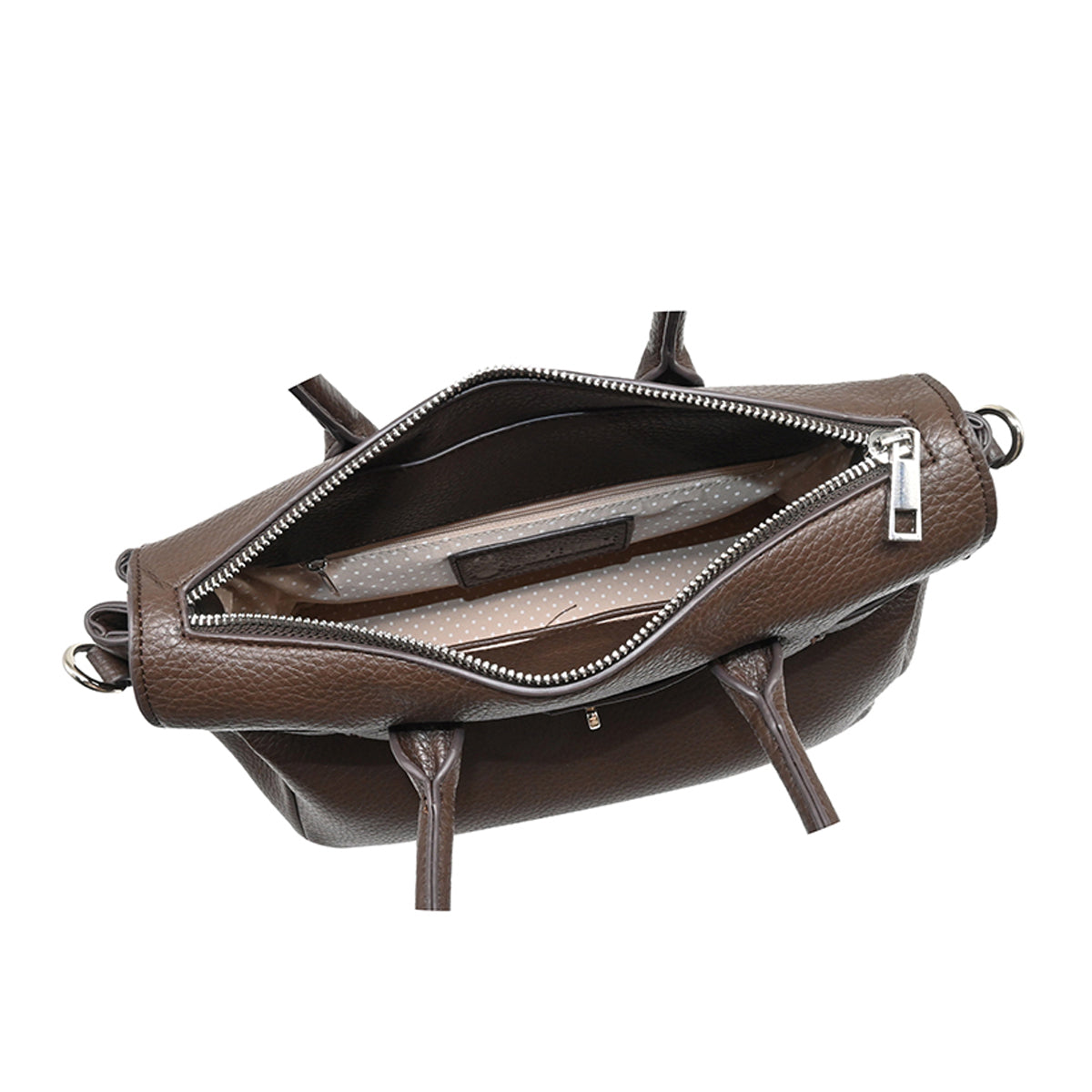 862711 Vesker, HAVANNA Liten shopper med frontspenne - brun