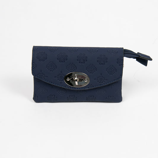 862941 Vesker, DANIELLA clutch med preget mønster - marine