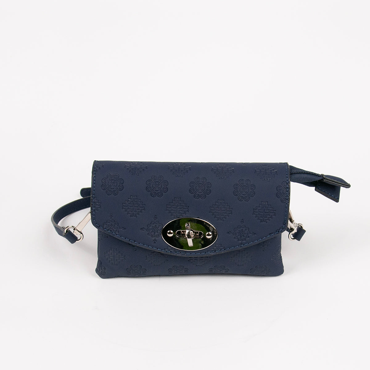 862941 Vesker, DANIELLE clutch med preget mønster - marine