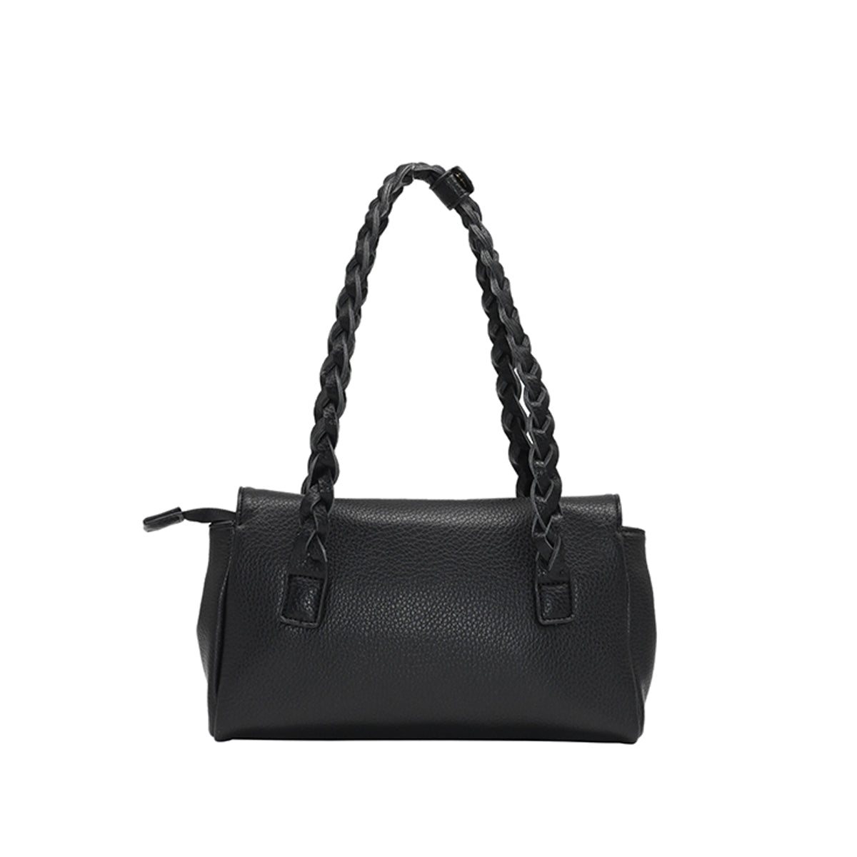 863301 Vesker, HOLLY Lav shopper med flette skulderrem - svart