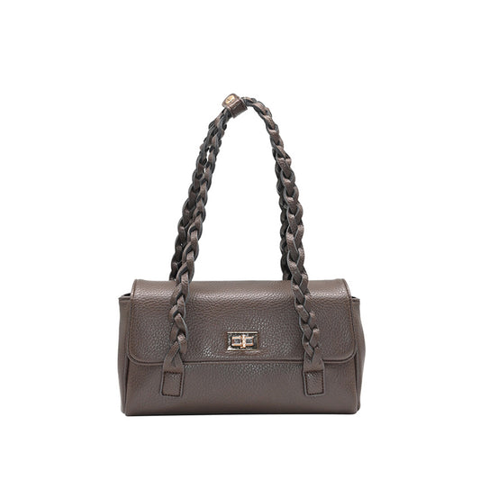 863311 Vesker, HOLLY Lav shopper med flette skulderrem - brun