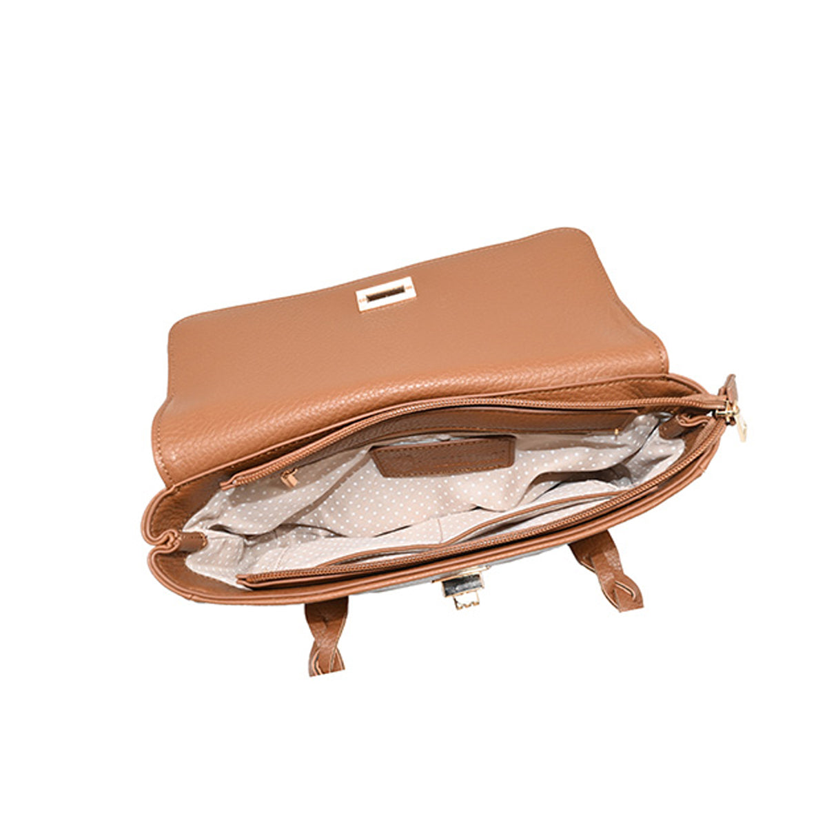 863315 Vesker, HOLLY Lav shopper med flette skulderrem - cognac