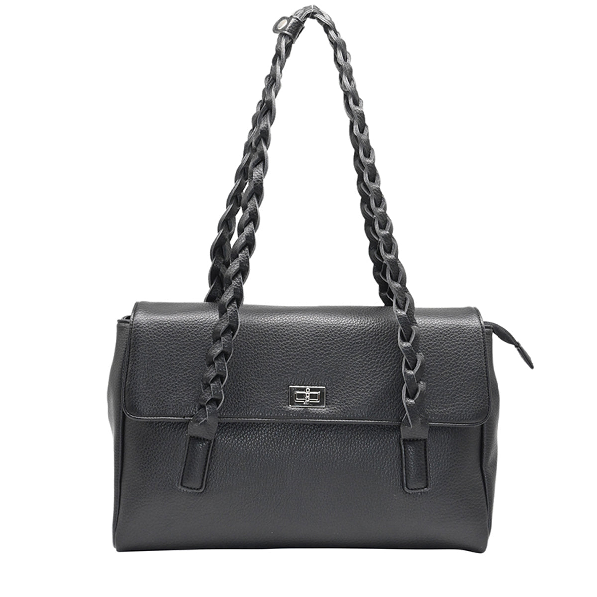 863401 Vesker, HEDDA Shopper med flette skulderrem - svart