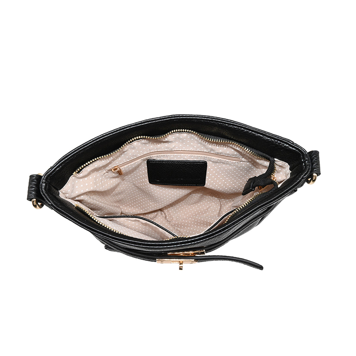 863501 Vesker, HELENE Crossbag med frontspenne - svart