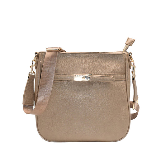 863505 Vesker, HELENE Crossbag med frontspenne - beige
