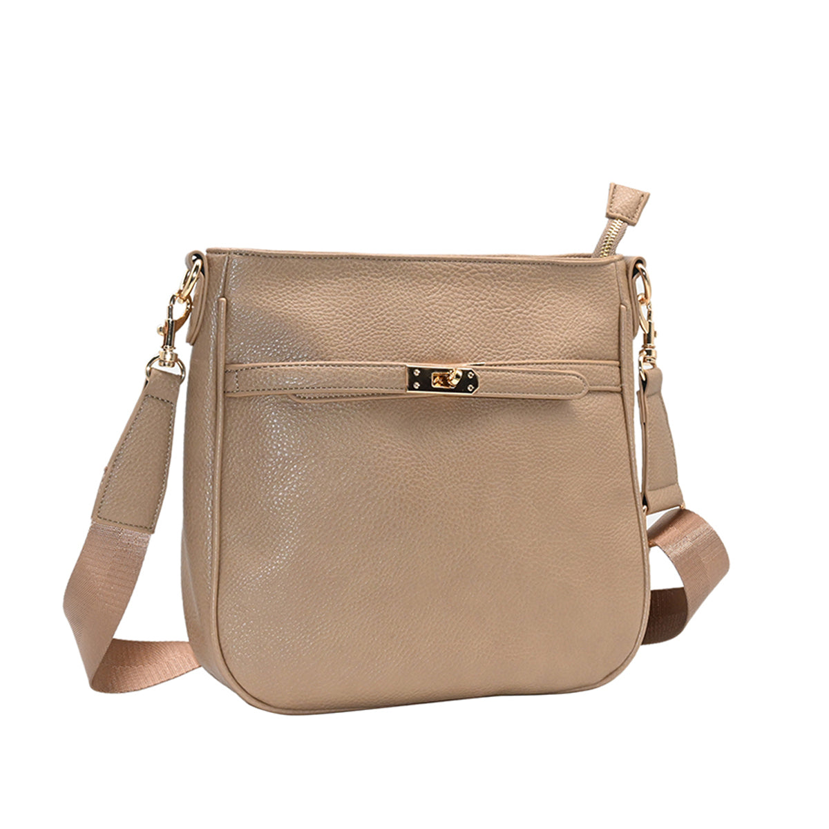 863505 Vesker, HELENE Crossbag med frontspenne - beige