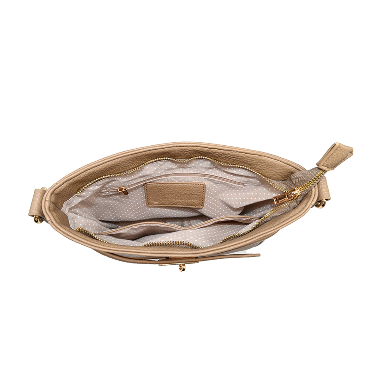 863505 Vesker, HELENE Crossbag med frontspenne - beige