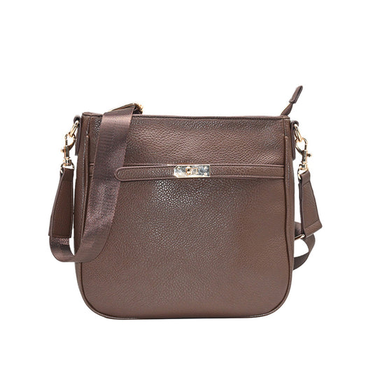 863511 Vesker, HELENE Crossbag med frontspenne - brun
