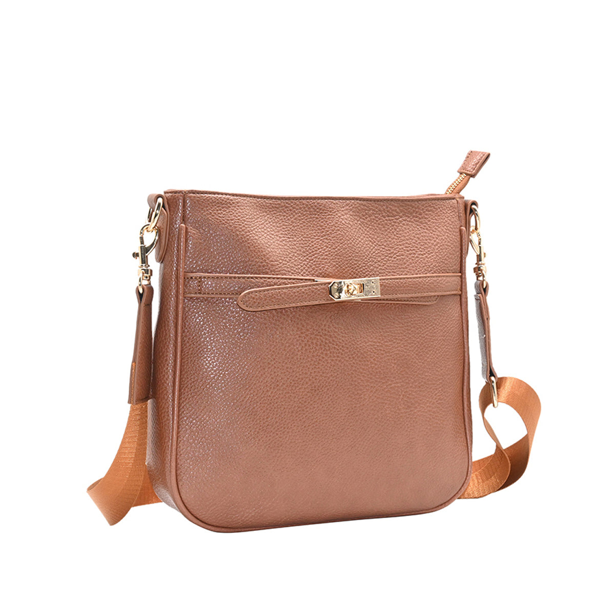 863515 Vesker, HELENE Crossbag med frontspenne - cognac