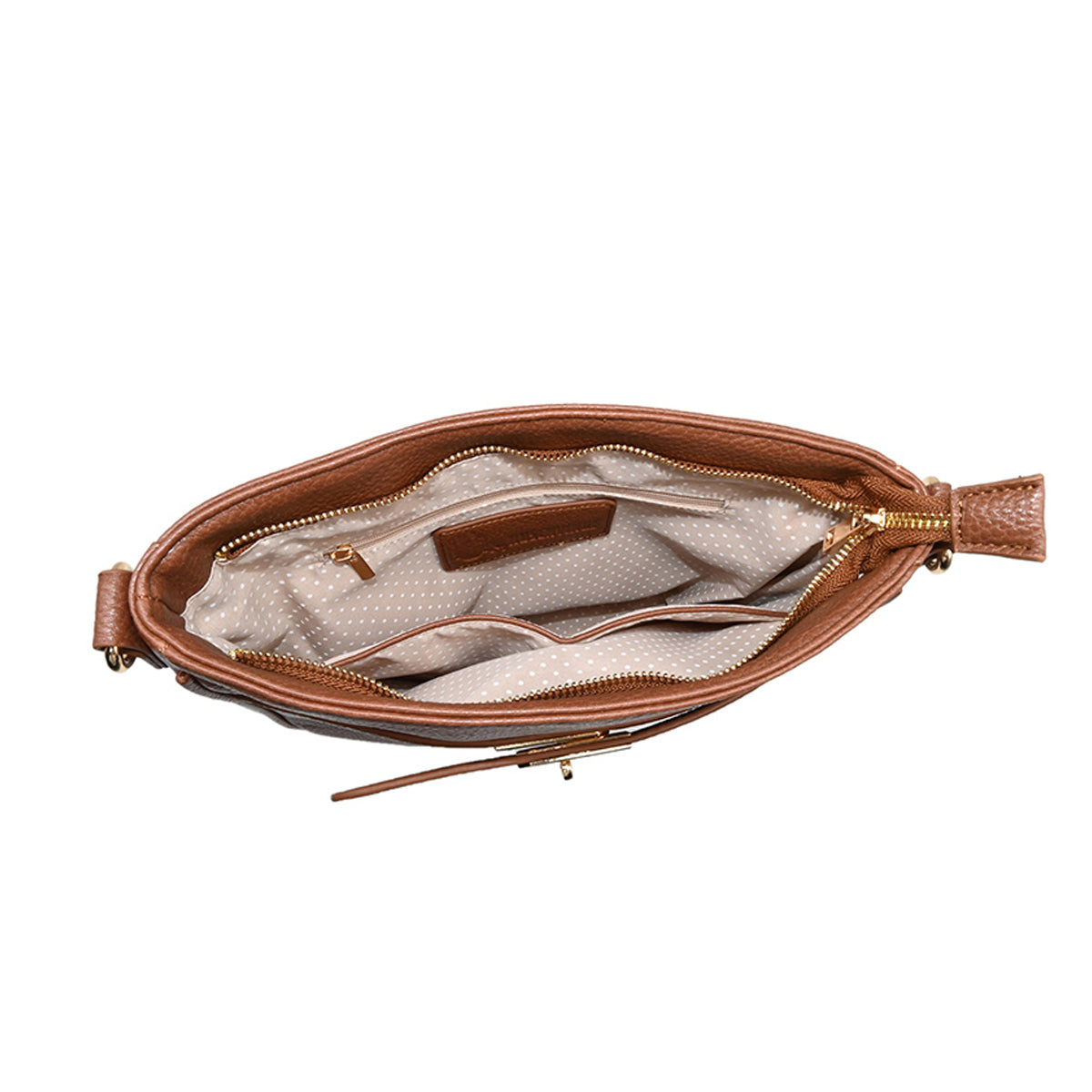 863515 Vesker, HELENE Crossbag med frontspenne - cognac