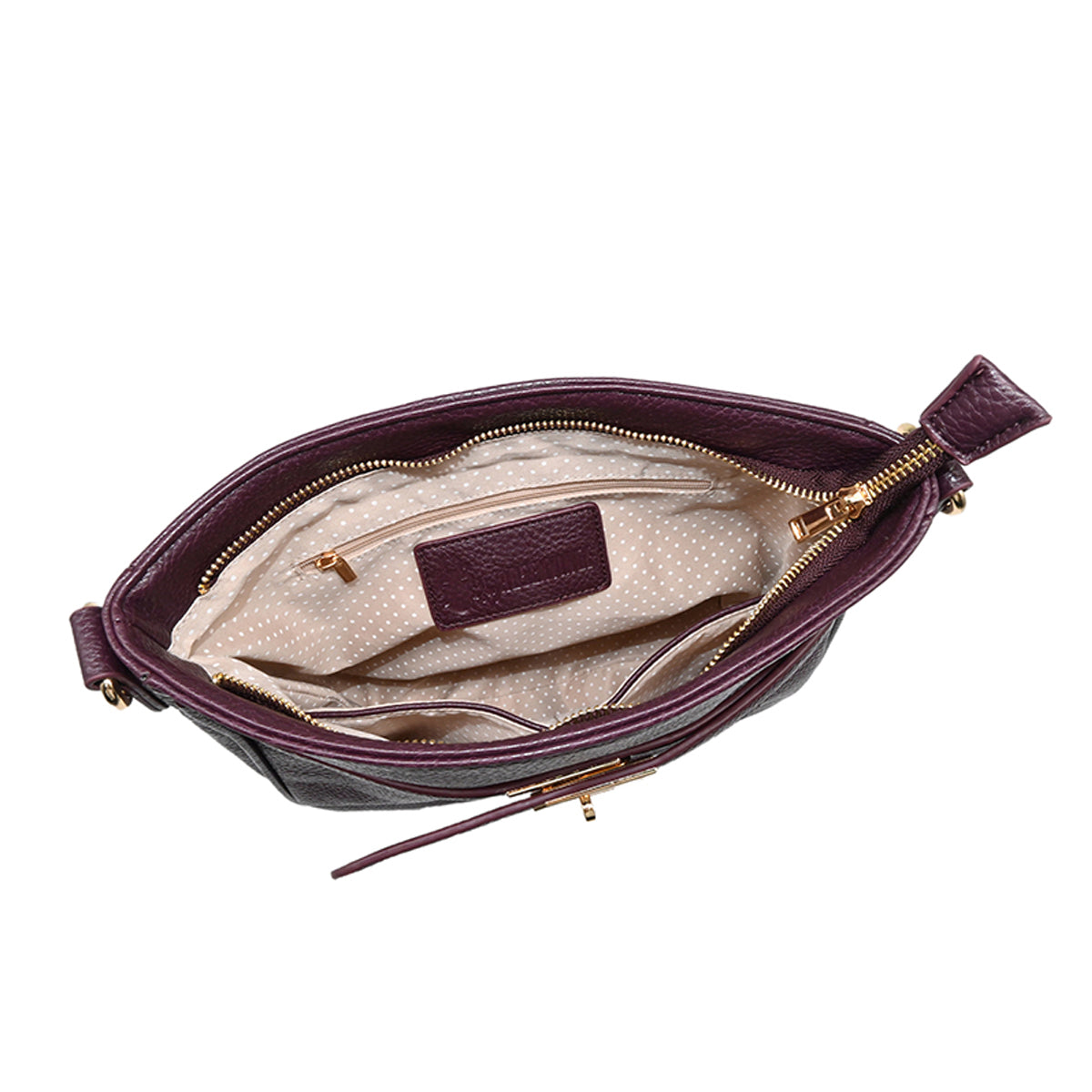 863521 Vesker, HELENE Crossbag med frontspenne - burgunder