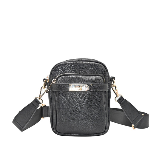 863701 Vesker, HEIDI CityBag med frontspenne - svart