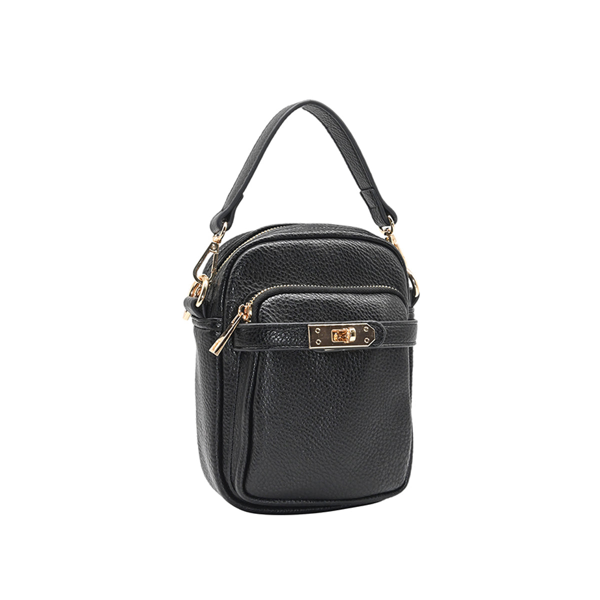 863701 Vesker, HEIDI CityBag med frontspenne - svart