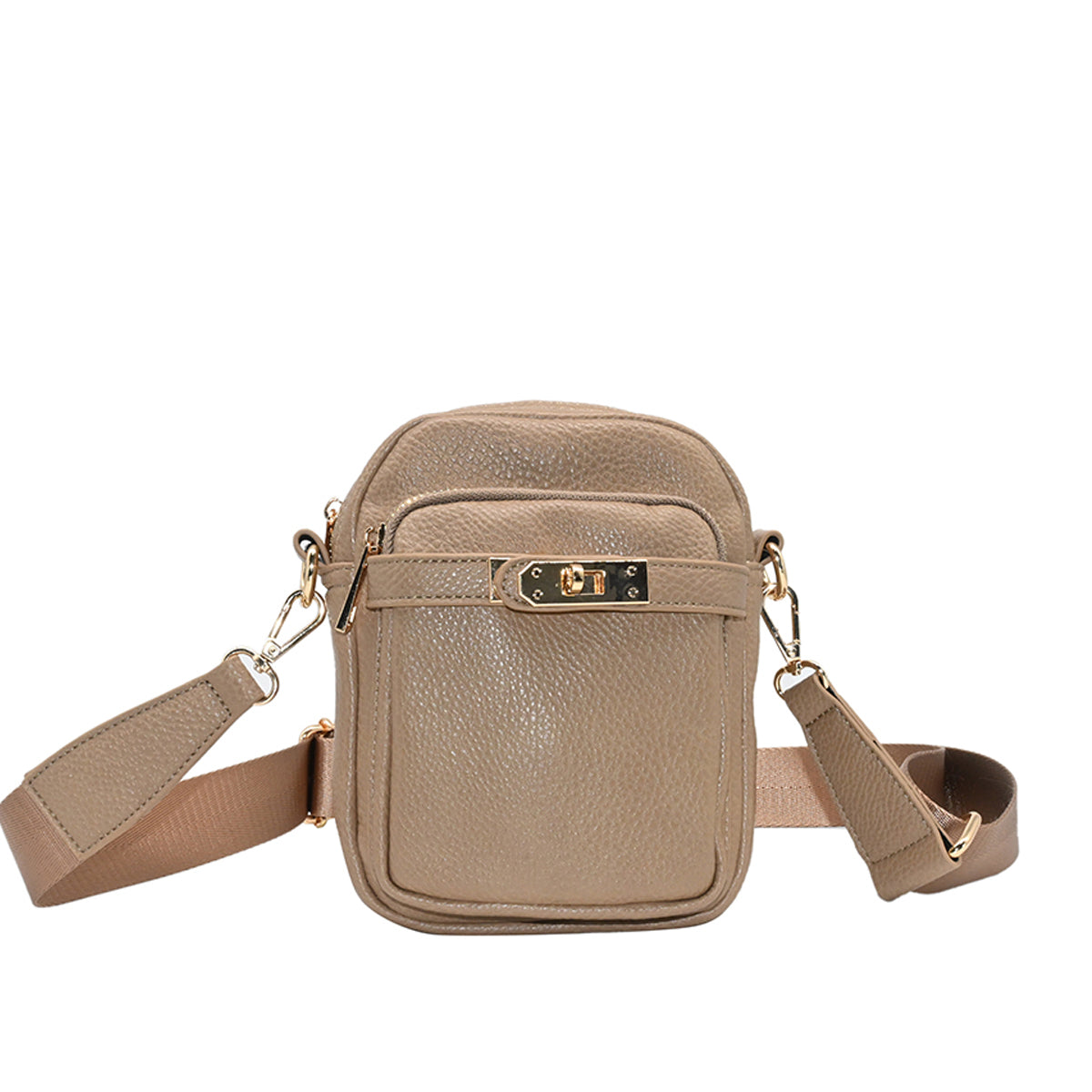 863705 Vesker, HEIDI CityBag med frontspenne - beige