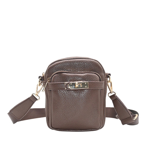 863711 Vesker, HEIDI CityBag med frontspenne - brun