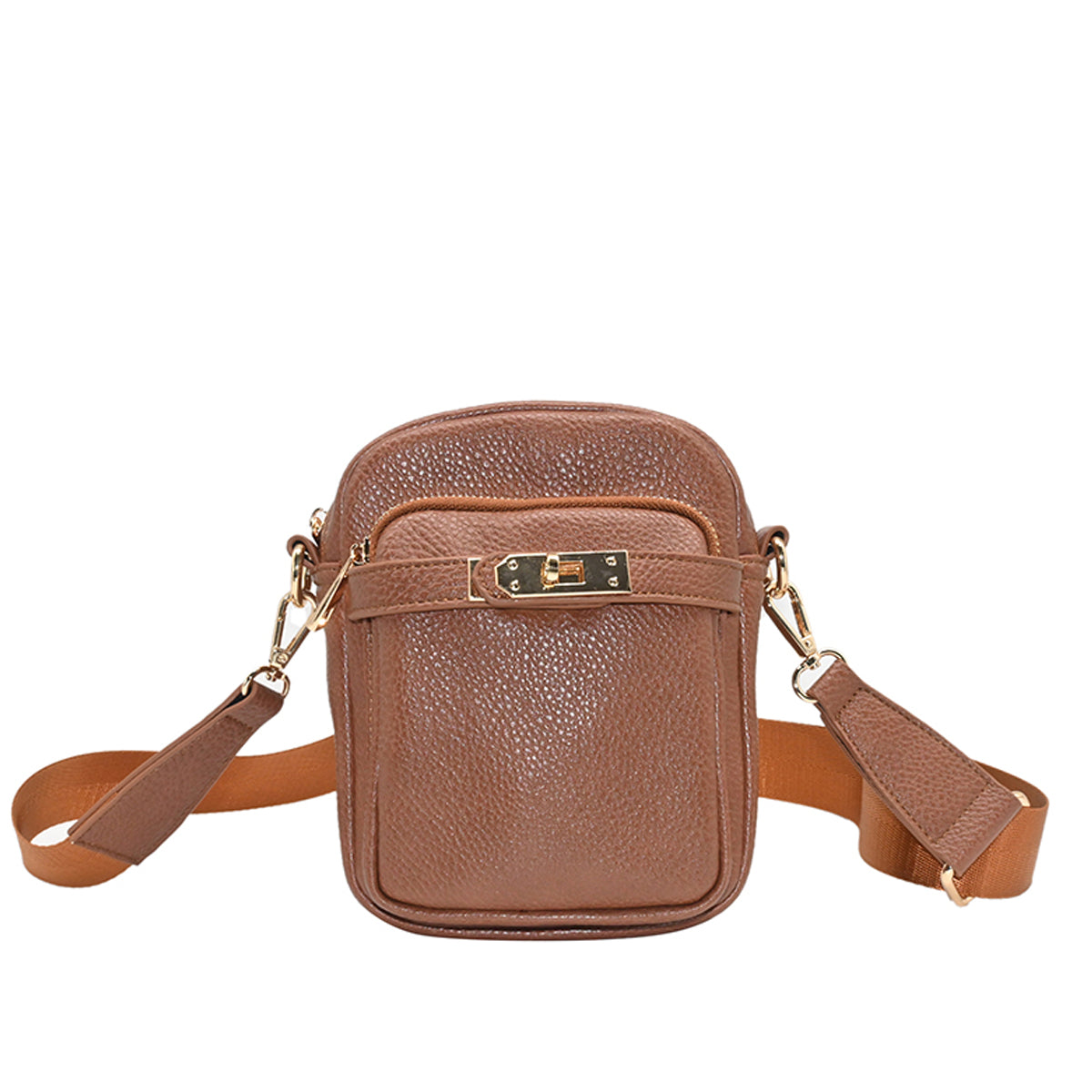 863715 Vesker, HEIDI CityBag med frontspenne - cognac