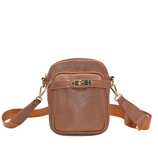863715 Vesker, HEIDI CityBag med frontspenne - cognac