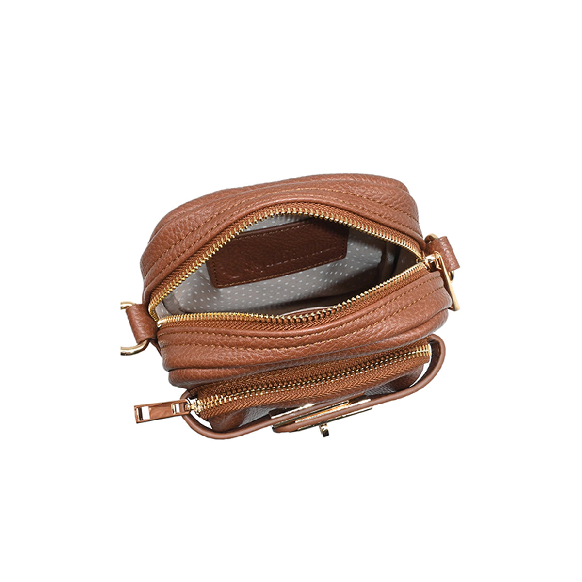 863715 Vesker, HEIDI CityBag med frontspenne - cognac