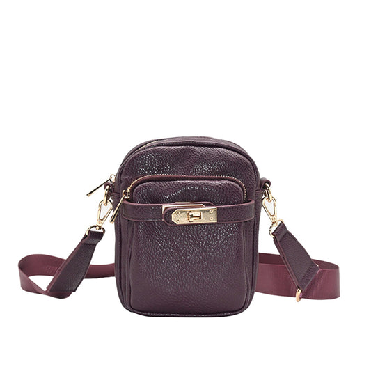 863721 Vesker, HEIDI CityBag med frontspenne - burgunder