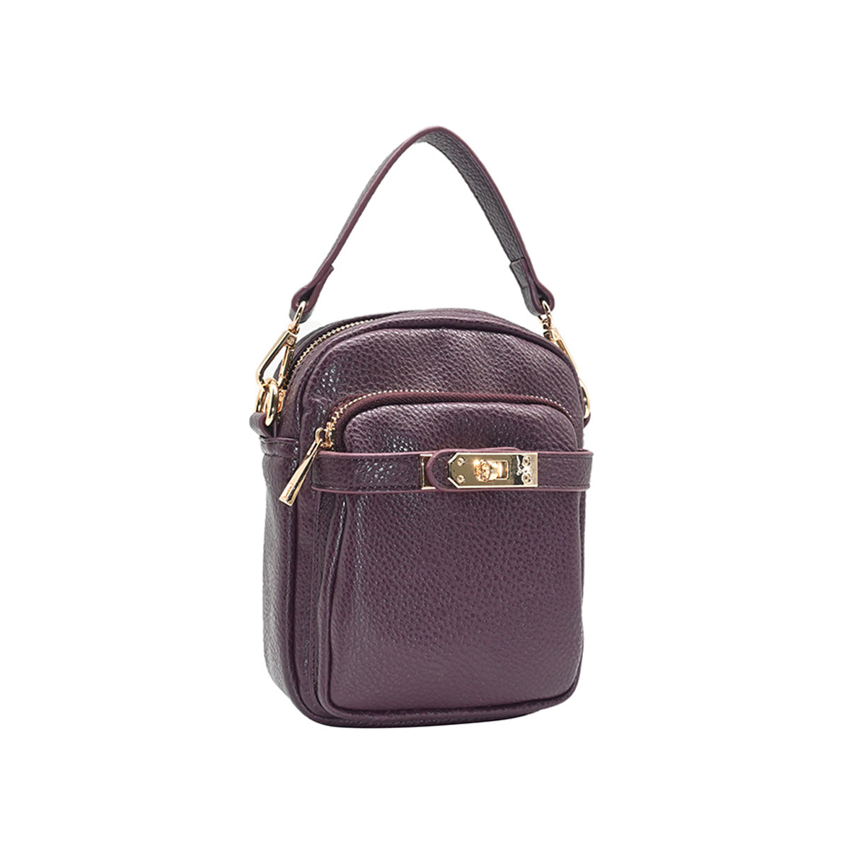 863721 Vesker, HEIDI CityBag med frontspenne - burgunder