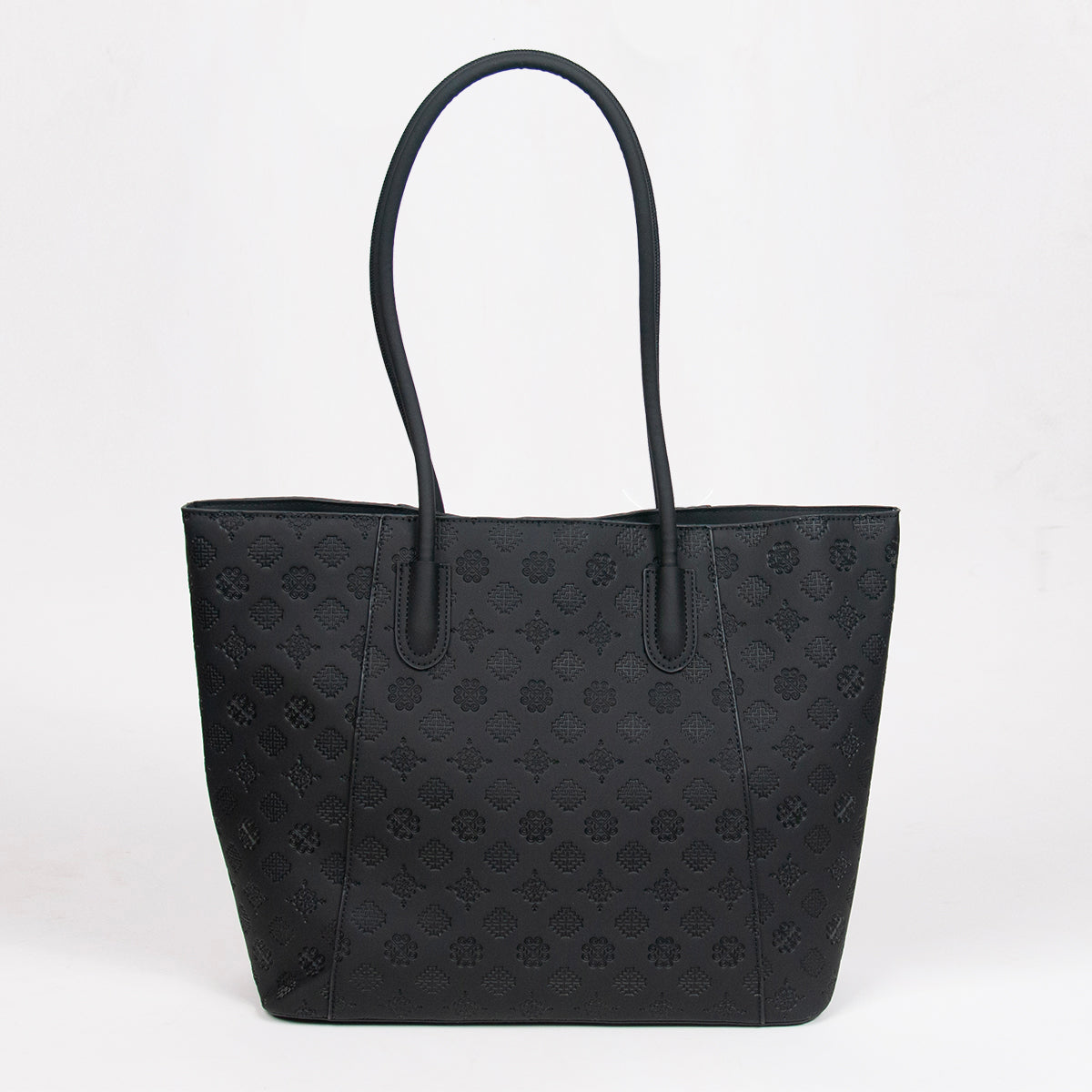 863801 Vesker, HENRIETTE Shopper med preget mønster - svart