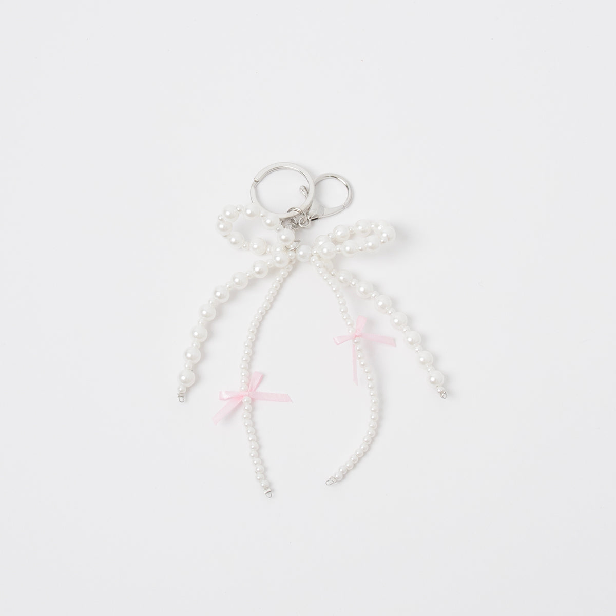 865302 Veskepynt, PERLE sløyfe - hvit