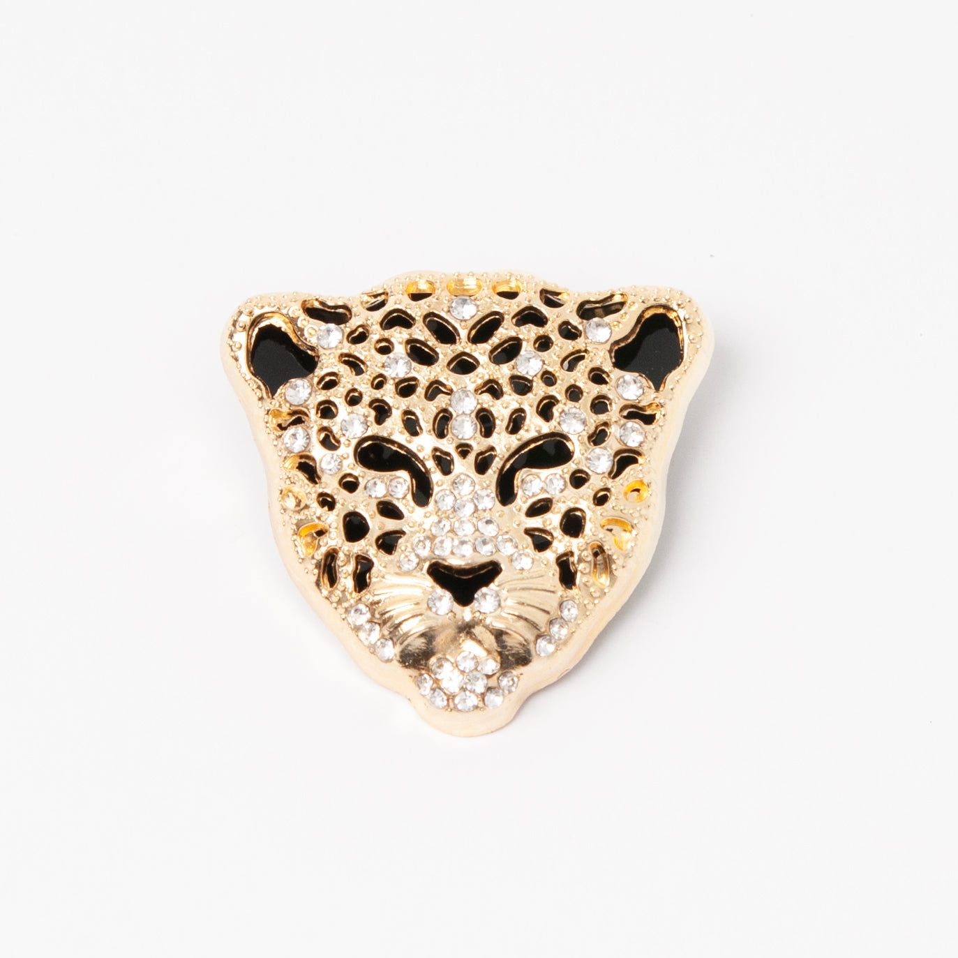 868662 Broche - Tiger med strass stener - gull